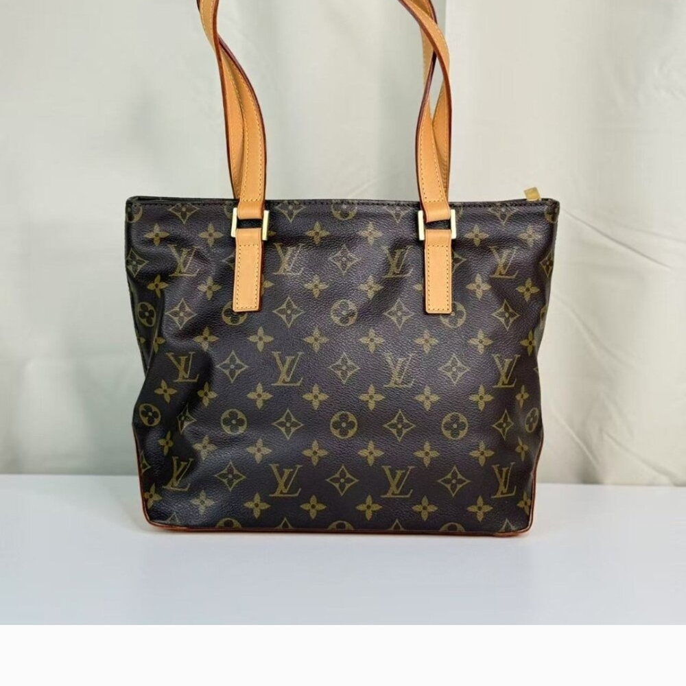 Louis Vuitton Classic Monogram Tote in Brown and Tan. Including checkbook Wallet